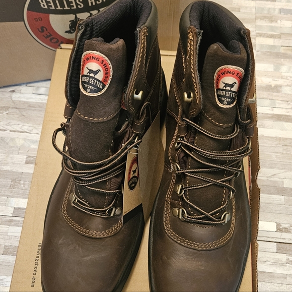 Irish Setter Ely Waterproof Steel Toe Work Boots for Men Size 11. Stock # 83618 - Picture 6 of 9